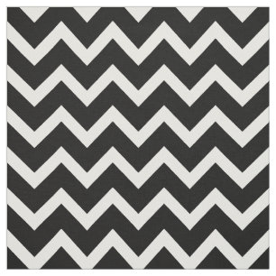 Customise your own black white chevron pattern fabric