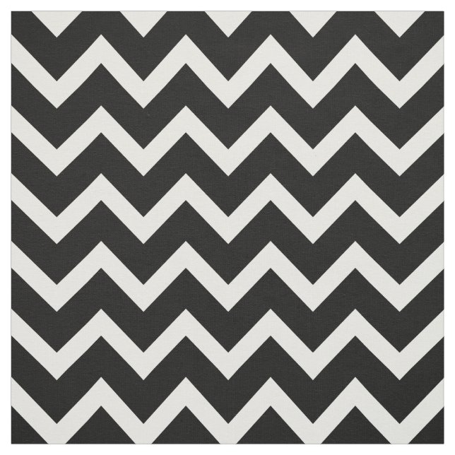 Customise your own black white chevron pattern fabric (Swatch)
