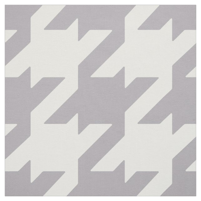 Customise your own bold grey white houndstooth fabric (Swatch)