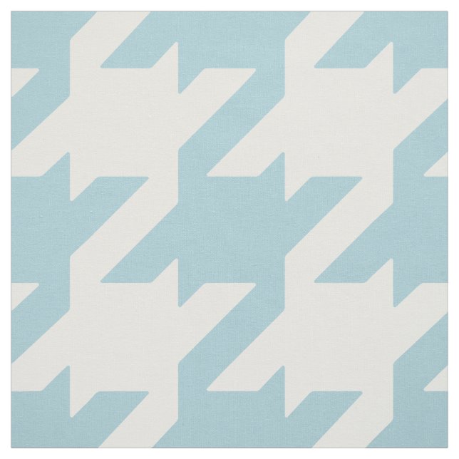 Customise your own bold turquoise houndstooth fabric (Swatch)