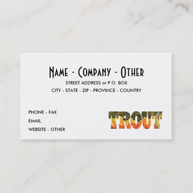 Customise Your Own Business Card (Front)