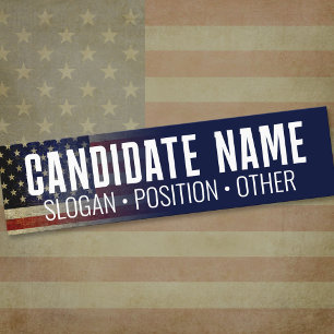 Customise Your Own Candidate Merch Bumper Sticker