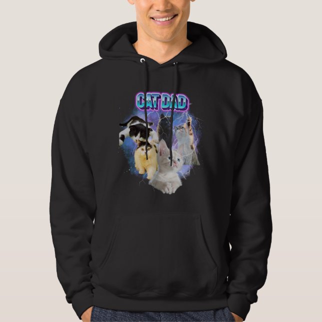 Customise Your Own Cat Mum Bootleg 90s Style Photo Hoodie (Front)