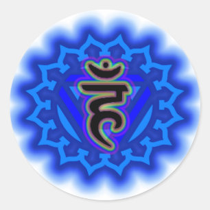 Customise Your Own Chakra Throat Chakra Classic Round Sticker
