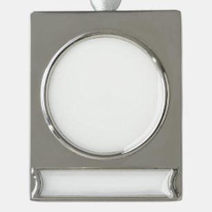 Customise your own Christmas  Silver Plated Banner Ornament
