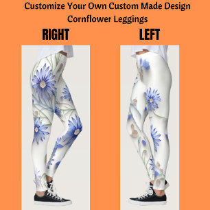 Customise Your Own Custom Made Design Cornflower  Leggings