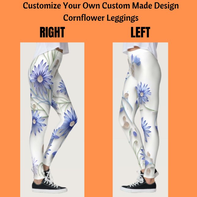 Customise Your Own Custom Made Design Cornflower  Leggings (Creator Uploaded)