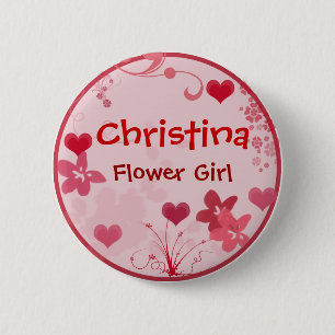 Customise your own flower girl button - template