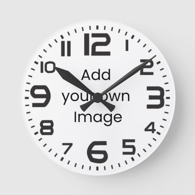 Customise Your Own (Four Big Numerals) Wall Clock (Front)