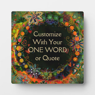 Customise your Own Fun Floral Pretty Inspirivity Plaque