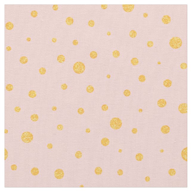 Customise your own gold polka dots in pink fabric (Close Up)