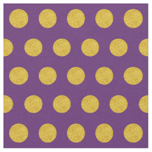 Customise your own gold polka dots in purple fabric