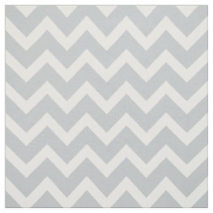 Customise your own grey white chevron pattern fabric