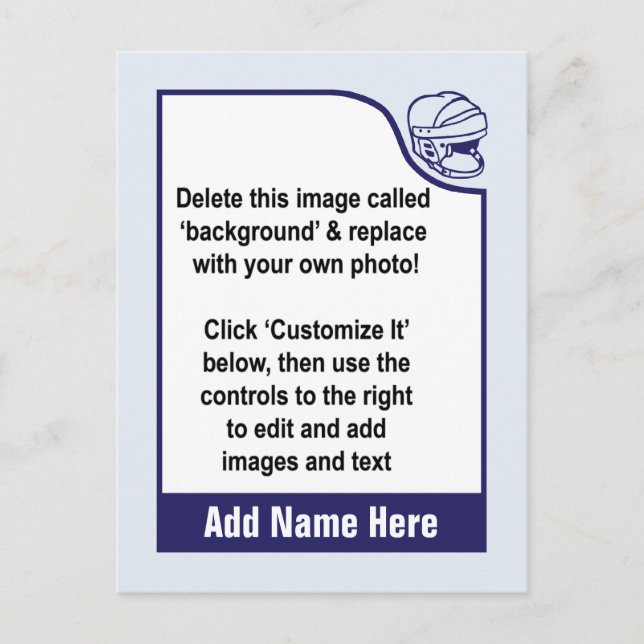 Customise Your Own Hockey Trading Card (Front)