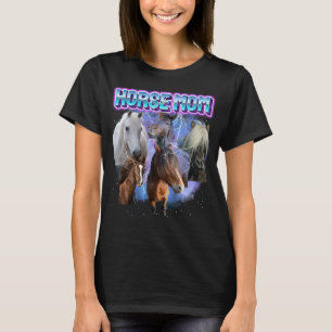Customise Your Own Horse Mum Bootleg Style Photo T-Shirt