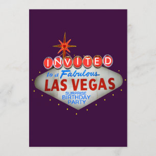 Customise Your Own Las Vegas Sign Invitations