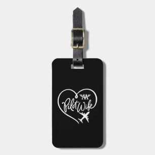 Customise Your Own Luggage Tag AA Pilot Wife Logo