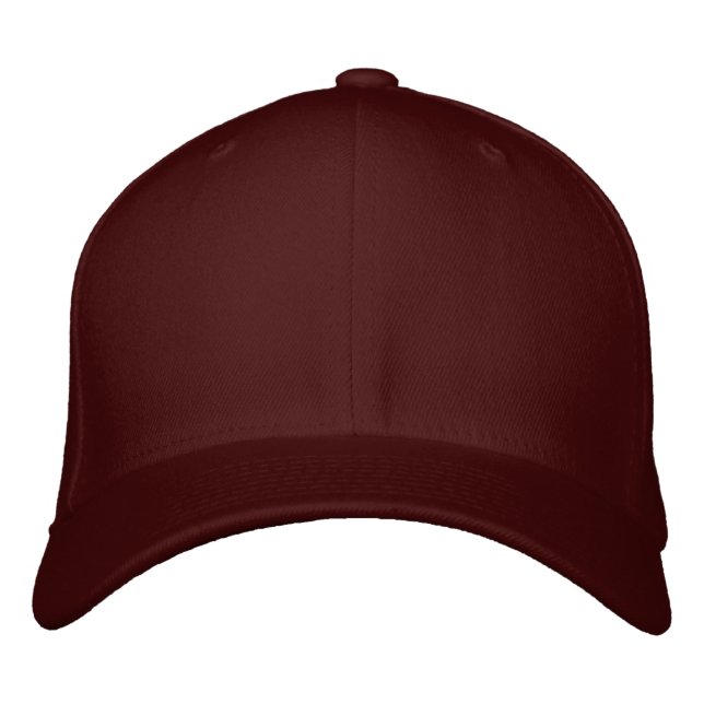 Customise Your Own Maroon Adjustable Baseball Cap (Front)