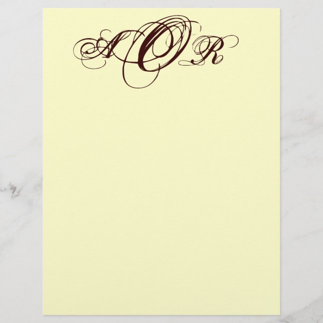 Customise your own monogram stationery (Front)