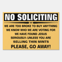 Customise Your Own No Soliciting Sign
