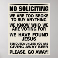 Customise Your Own No Soliciting Sign