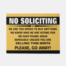 Customise Your Own No Soliciting Sign
