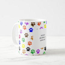 Customise Your Own Pet Picture Paw Print Mug