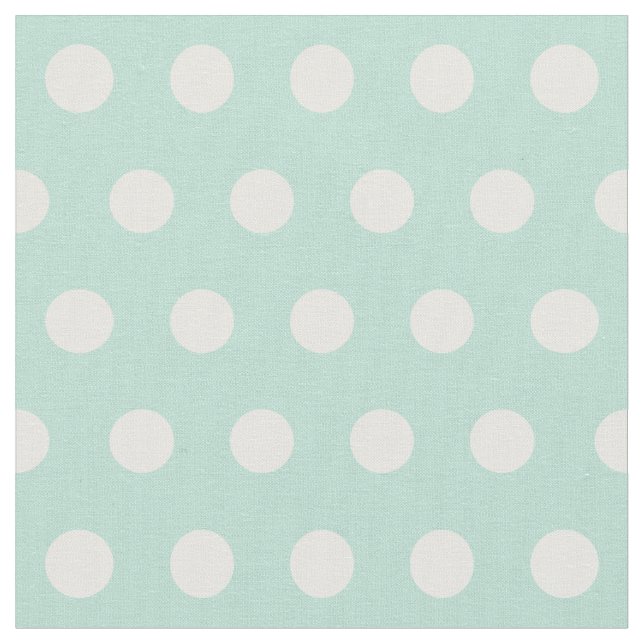 Customise your own polka dots pattern in mint fabric (Close Up)