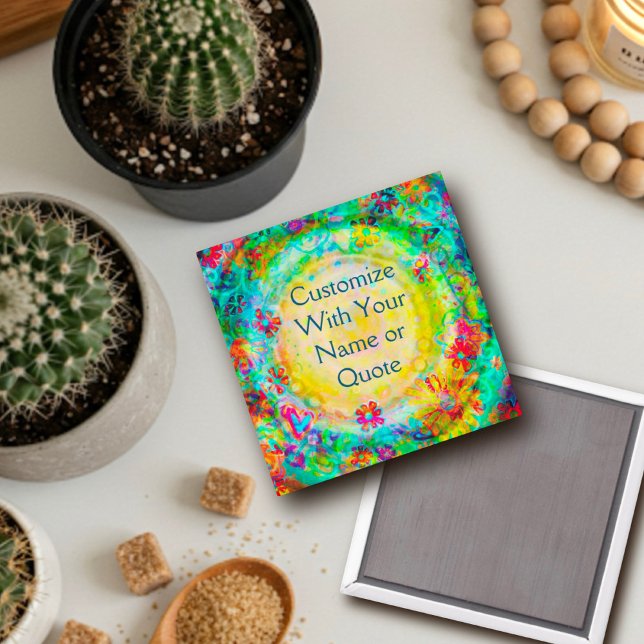 Customise your Own Pretty Inspirivity Floral Magnet (Creator Uploaded)