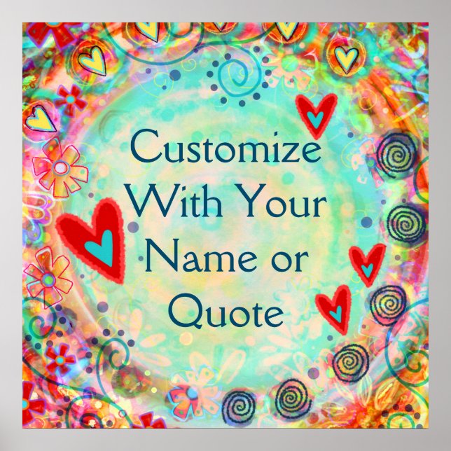 Customise your Own Pretty  Inspirivity Poster (Front)