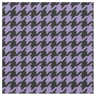 Customise your own purple houndstooth pattern fabric