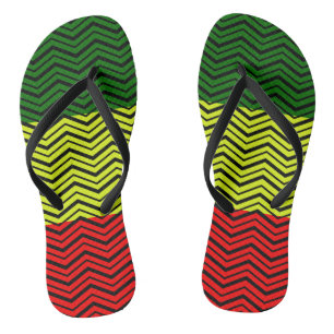 Customise Your Own - Rasta Flip Flops