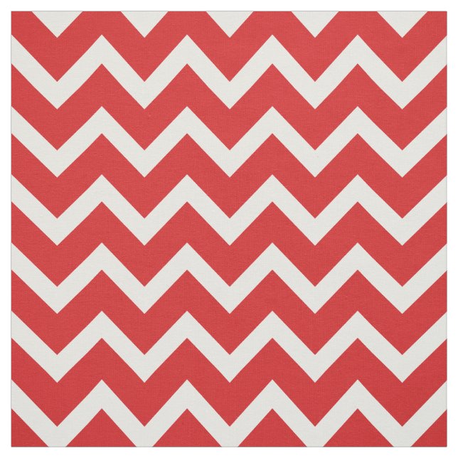 Customise your own red white chevron pattern fabric (Swatch)