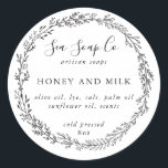 Customise Your Own Soap Stickers<br><div class="desc">This design was made with simplicity and elegance in mind. The modern minimal design can be used with various packaging styles and soap wrappers. It catches the eye and conveys a clear brand and message. Customise this design with your details and use for all your soap needs.</div>