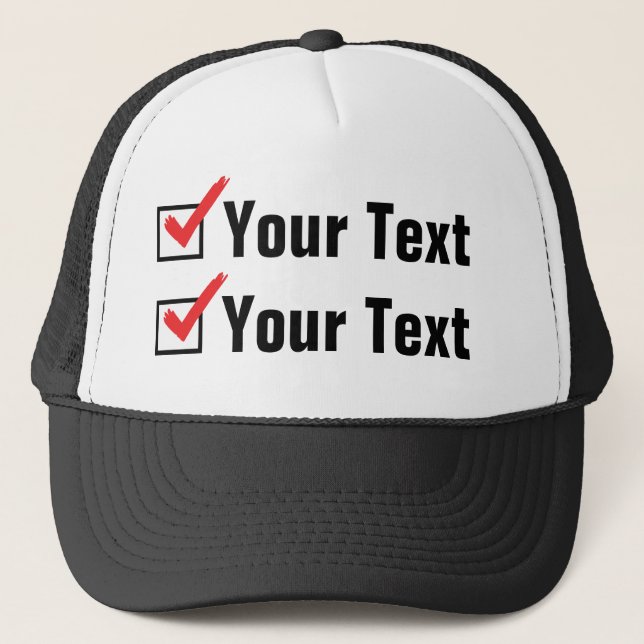 Customise Your Own Status - Personal Ad Trucker Hat (Front)