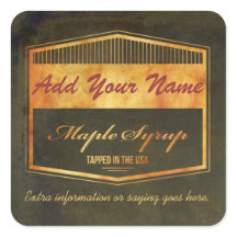 Customise Your Own Text Maple Syrup Label