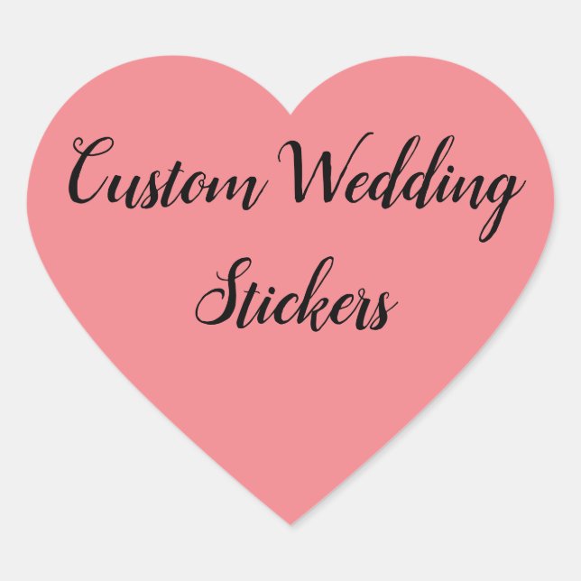 Customise your own wedding heart sticker (Front)