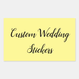 Customise your own wedding rectangular sticker
