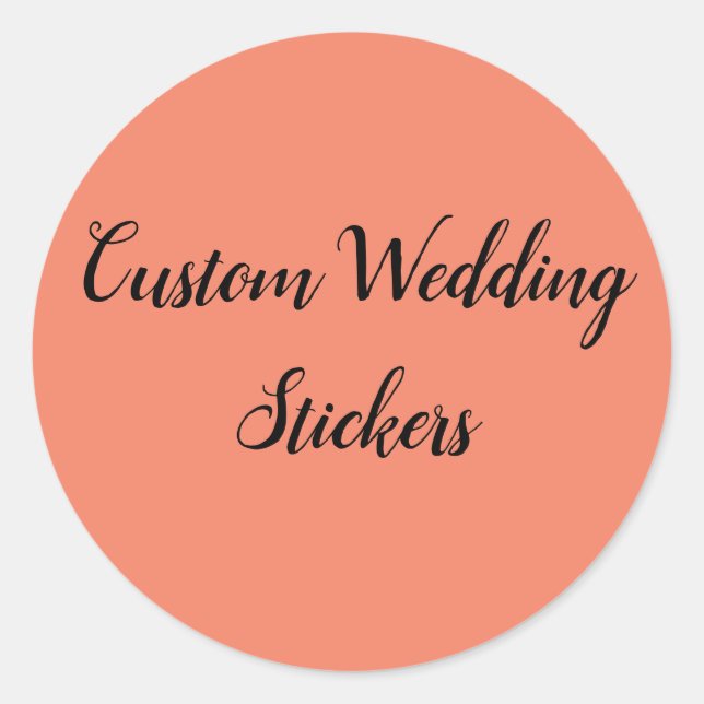 Customise your own wedding stickers (Front)
