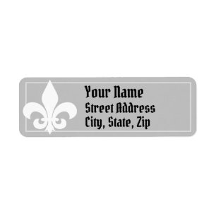 Customise your own, white Fleur-de-lis