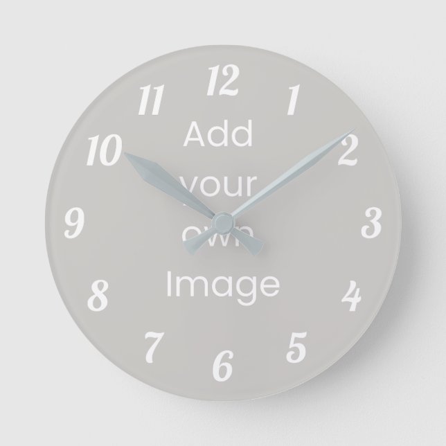 Customise Your Own (White Numbers) Wall Clock (Front)