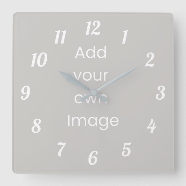 Customise Your Own (White Numbers) Wall Clock (Front)