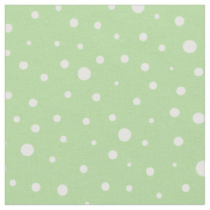 Customise your own white polka dots in green fabric