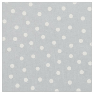 Customise your own white polka dots in grey fabric