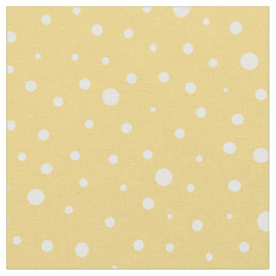 Customise your own white polka dots in yellow fabric