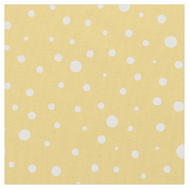 Customise your own white polka dots in yellow fabric (Close Up)