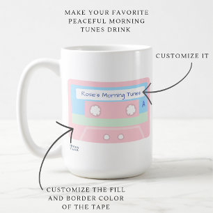 Customise Your Peaceful Morning Tune Drink Coffee Mug