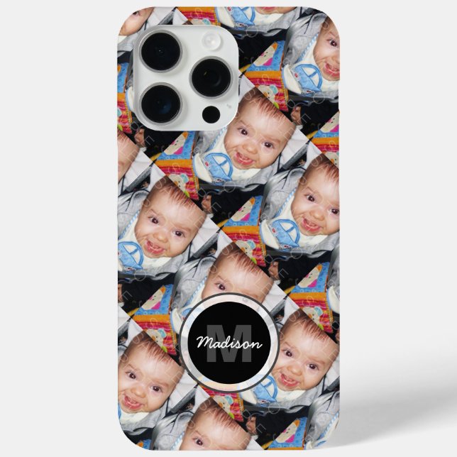 Customise Your photo pattern Monogram Case-Mate iPhone Case (Back)