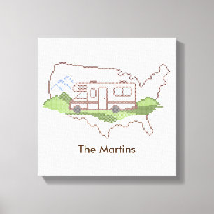 Customise Your Road Trip USA Canvas Print