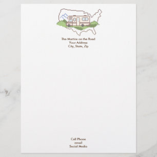 Customise Your Road Trip USA Letterhead